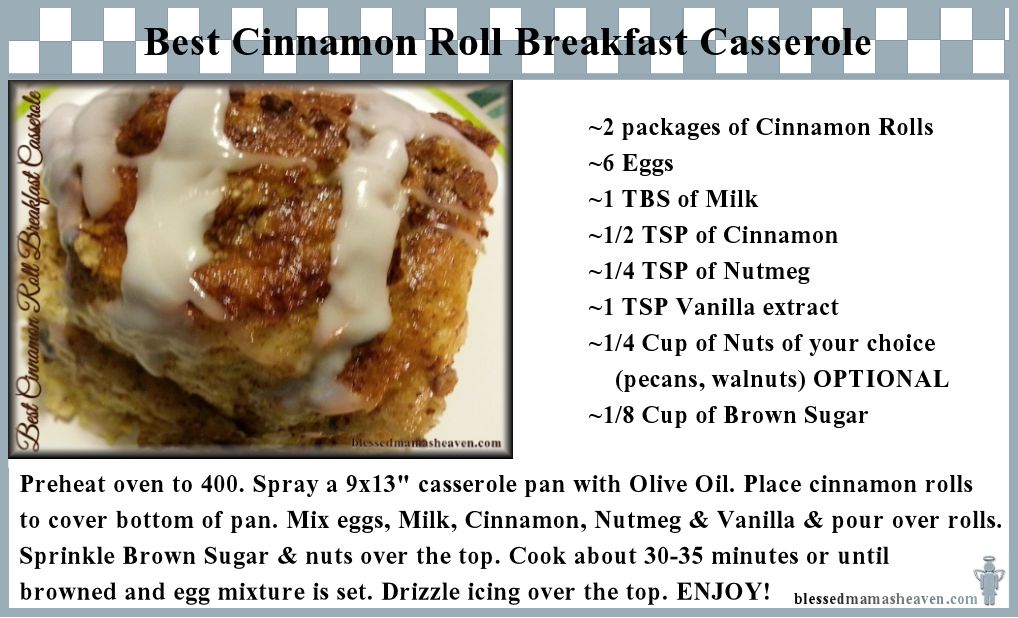 The BEST Cinnamon Roll Breakfast Casserole