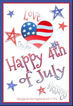 As everyone ventures out to celebrate fireworks, cookouts, family & friends... Please be sure to take the time to stop & pray a prayer of thankfulness for our freedom & for all the men & women who fought for us!  Always be grateful for your blessings!  Wishing everyone a safe & fun-filled 4th of July :-) Enjoy!