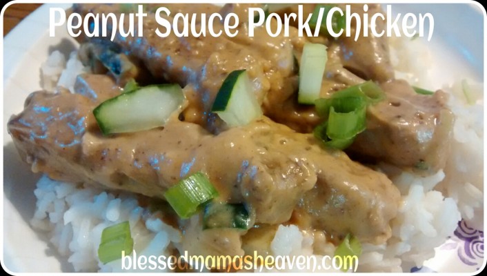 Peanut Sauce Pork or Chicken Recipe